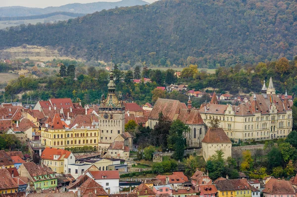 Vista panoramica sulla città di Sighisoara, Romania — Foto Stock