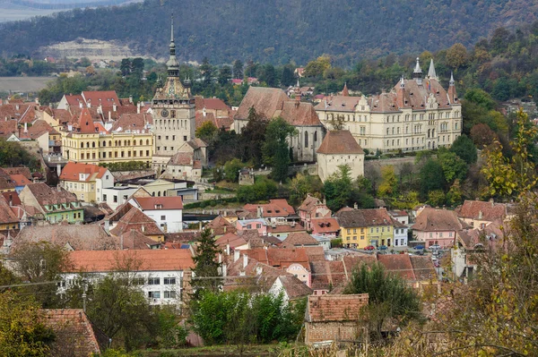 Vista panoramica sulla città di Sighisoara, Romania — Foto Stock