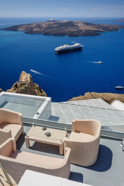 Oia lüks güverte ve patios