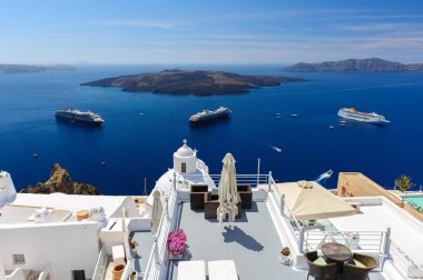 Oia lüks güverte ve patios
