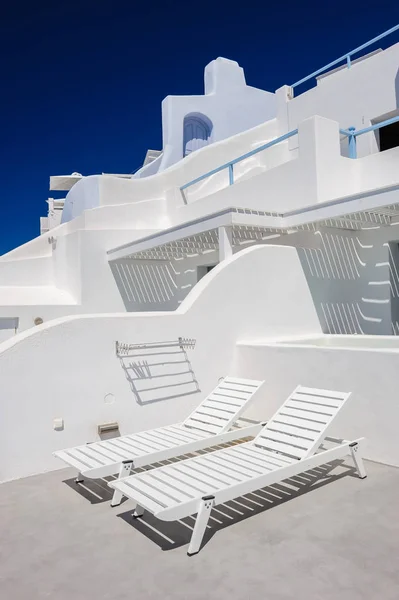 Oia Luxusdecks und Terrassen — Stockfoto