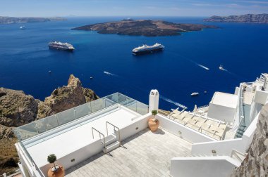 Oia lüks güverte ve patios