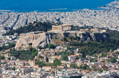Modern Atina Lycabettus Tepesi vurdu