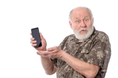 Komuta sizde bir şey üzerinde beyaz izole smartphone ekranında gösterilen
