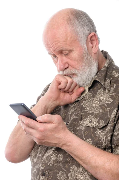 surprized ve beyaz izole hareket eden smartphone vasıl bir şey ile karışık komuta sizde