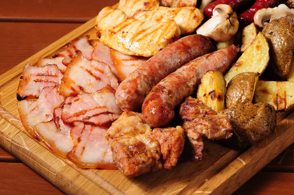 Meat board for beer — Stock Photo, Image