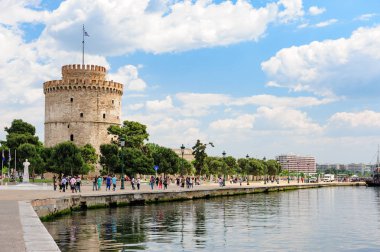 İnsanlar beyaz kule, Thessaloniki, Yunanistan