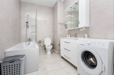 modern beyaz banyo iç