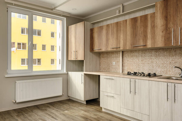 Modern beige kitchen