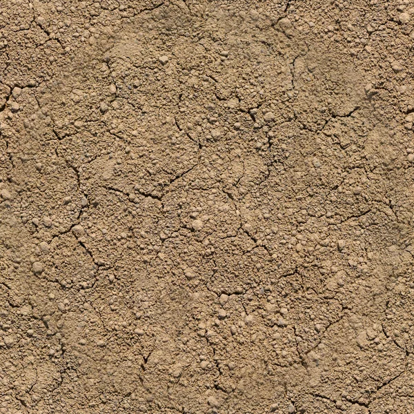 Seamless texture - dry cracked sand or clay soil — Stock Photo, Image