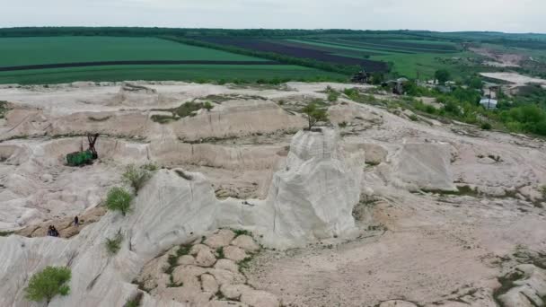 Carrière de calcaire en Moldavie, Europe orientale 