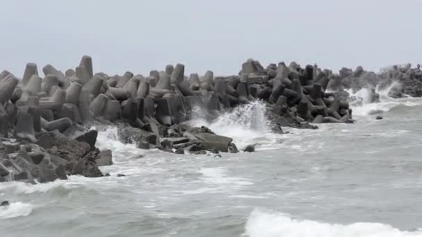 Балтийское море, Лиепайский военный порт — стоковое видео