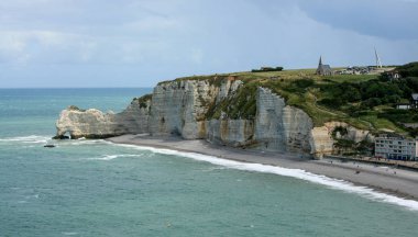 Beyaz kayalıklar Etratat, Normandy, Fransa