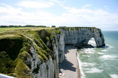 Beyaz kayalıklar Etratat, Normandy, Fransa