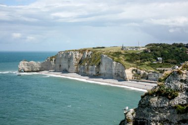 Beyaz kayalıklar Etratat, Normandy, Fransa