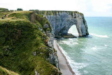 Beyaz kayalıklar Etratat, Normandy, Fransa
