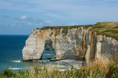Beyaz kayalıklar Etratat, Normandy, Fransa