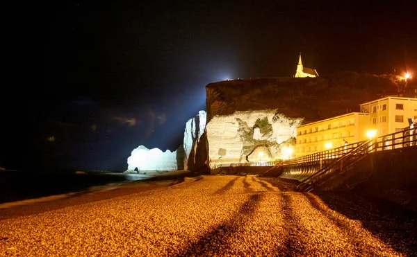 White cliffs Etratat, Normandía, Francia — Foto de Stock