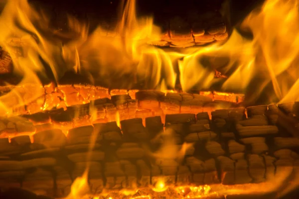 Burning Firewood Coal Closeup Fireplace Stock Photo C Uldiszile