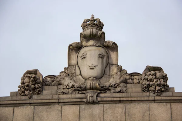 Estatua León Ciudad Barcelona — Foto de Stock