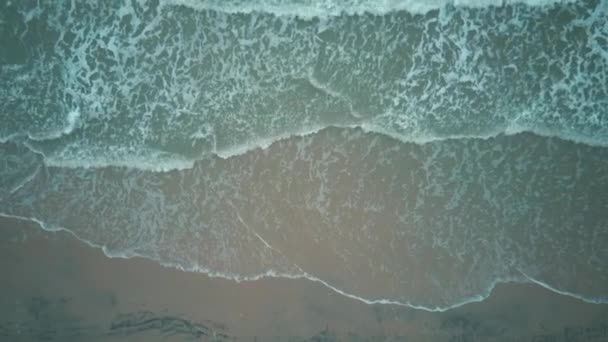 Aerial Dron Shot Baltic Sea Costline Waves View Shove Sea — Stock video