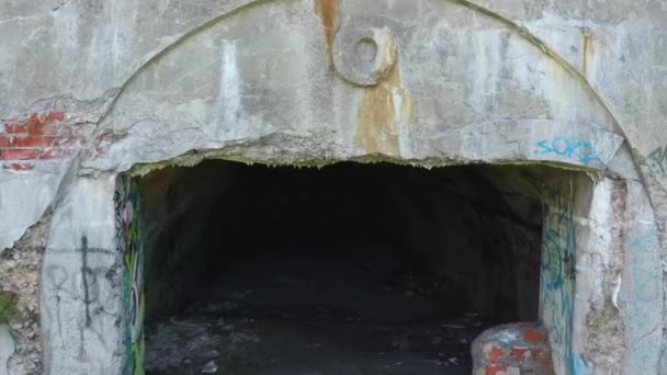 Survol Port Guerre Liepaja Lettonie Old South Forts Mer Baltique — Video