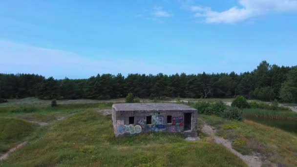 Survol Port Guerre Liepaja Lettonie Old South Forts Mer Baltique — Video