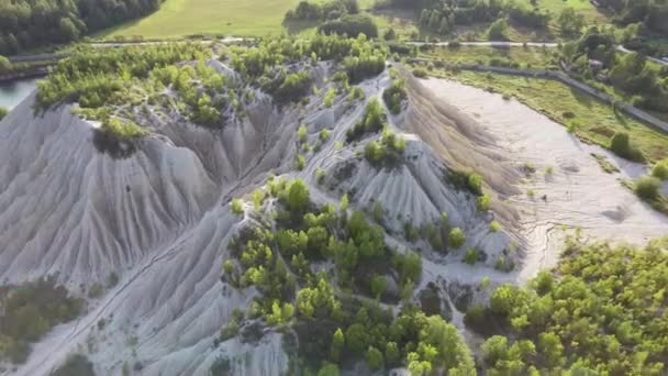 Sand Hills Quarry Pond Abandoned Prison Rummu Estonia Europe Inglês — Vídeo de Stock