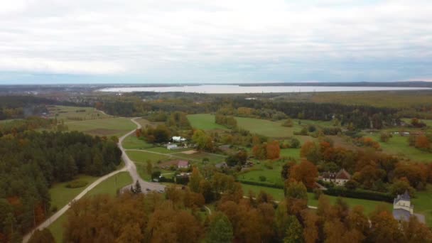 Fly Doles Sala Segunda Maior Ilha Letónia Esta Uma Península — Vídeo de Stock