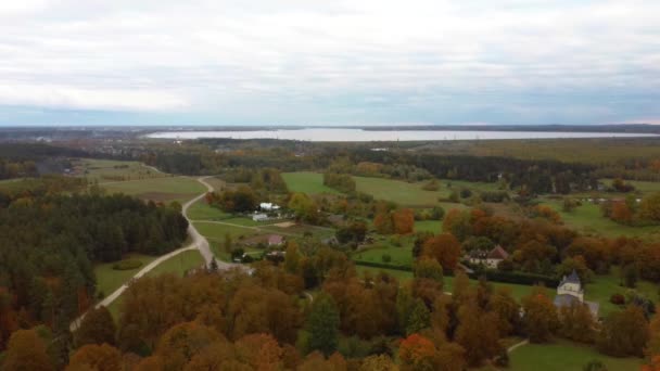 Vuela Por Encima Doles Sala Segunda Isla Más Grande Letonia — Vídeo de stock