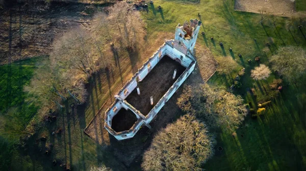 Ruinas Iglesia Luterana Salgale Letonia Cerca Orilla Del Río Lielupe — Foto de Stock