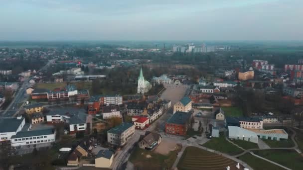 Aerial Drone View Dobele Medieval Castle Town Dobele West Bank — Stock Video