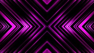 Soyut Mor Cazibe Arkaplan 4k Çözünürlük Mor Neon Işıklar Döngüsü. Mor Neon Işıklar Serin Geometrik desenler oluşturuyor. Konser, Parti, Kulüp, DJ Ödüllü Sahne Arkaplanı Döngüsü İçin Kullanılabilir
