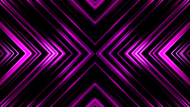 要旨紫のグラマー背景4K分解能紫のネオンループ クールな幾何学模様を形成する紫ネオン コンサート パーティー クラブ Djなどにご利用いただけます — ストック動画