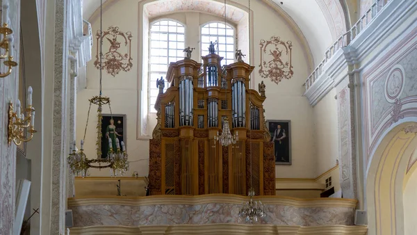 Majestatyczna Katedra Aglony Jeden Najważniejszych Katolickich Ośrodków Duchowych Łotwie Deatail — Zdjęcie stockowe