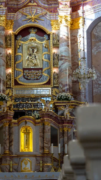 Majestic Aglona Katedrali Letonya Nın Önemli Katolik Ruhsal Merkezlerinden Biri — Stok fotoğraf