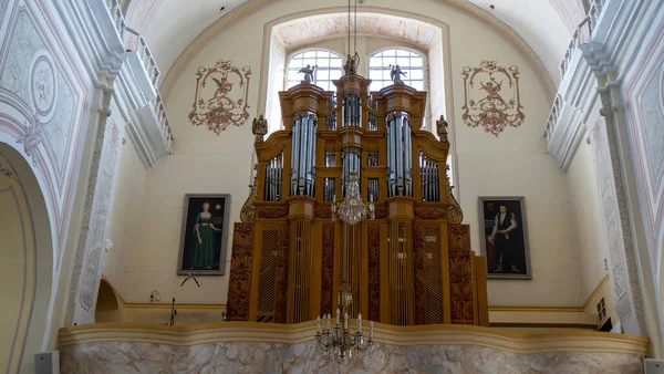 Majestic Aglona Katedrali Letonya Nın Önemli Katolik Ruhsal Merkezlerinden Biri — Stok fotoğraf