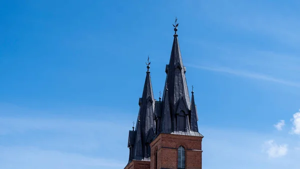 Catedral Del Corazón Jesús Iglesia Católica Rezekne Letonia Soleado Primavera — Foto de Stock