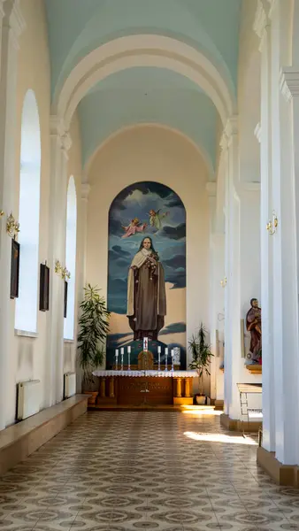 Iglesia Católica Romana Ludza Letonia Deatail Del Interior Una Iglesia —  Fotos de Stock