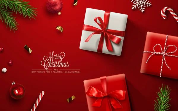 クリスマスの背景 バナー フレーム ヘッダー 背景またはグリーティングカードのデザイン ベクターイラスト — ストックベクタ