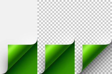 Kıvrık Sayfa Köşesi. Vektör illüstrasyonu. 