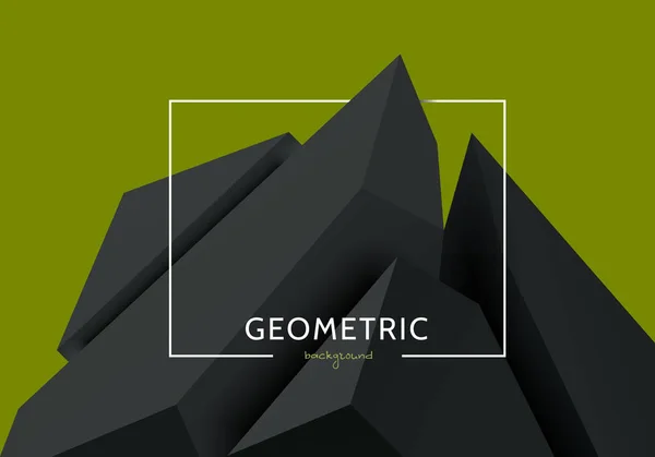 3d Geometrisk indelad kub bakgrund — Stock vektor