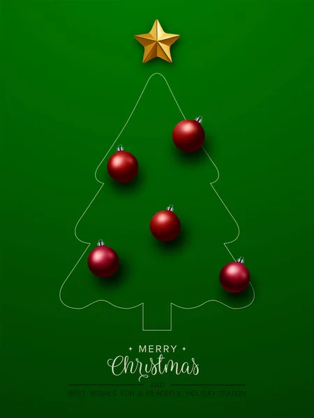 Kerstboom. vectorillustratie. — Stockvector