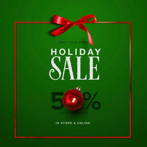 Holiday Sale Design. Vector Illustration — Stock Vector