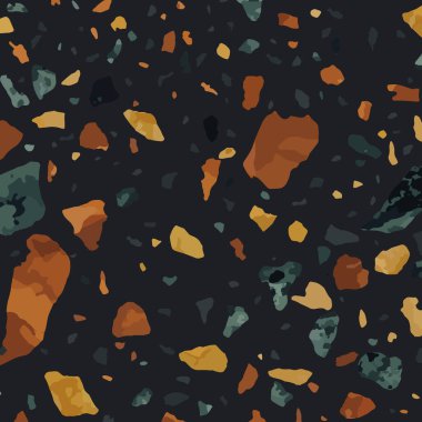 Terrazzo vektörsüz desen. Doğal taş dokusu, litreler, granit, çimento, klasik İtalyan tarzı..