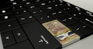 Kanada 100 dolarlık dizüstü klavye butonuna.
