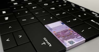  Laptop klavye Avrupa 500 Euro düğmesini.