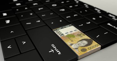 Laptop klavye düğmesini Kore 50,000 kazandı.