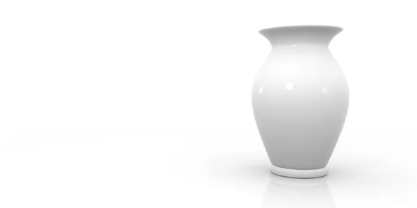 Vaso branco vazio — Fotografia de Stock