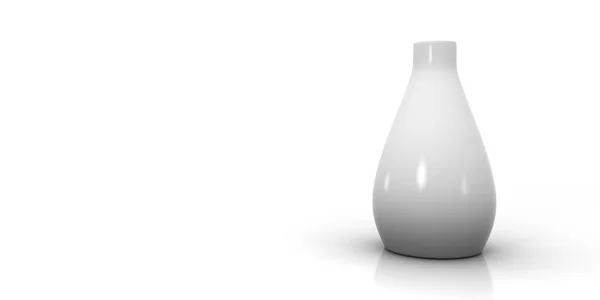 Pusty biały wazon — Zdjęcie stockowe
